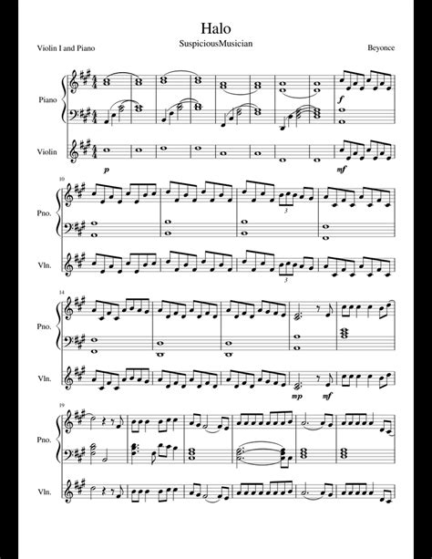 halo sheet music pdf